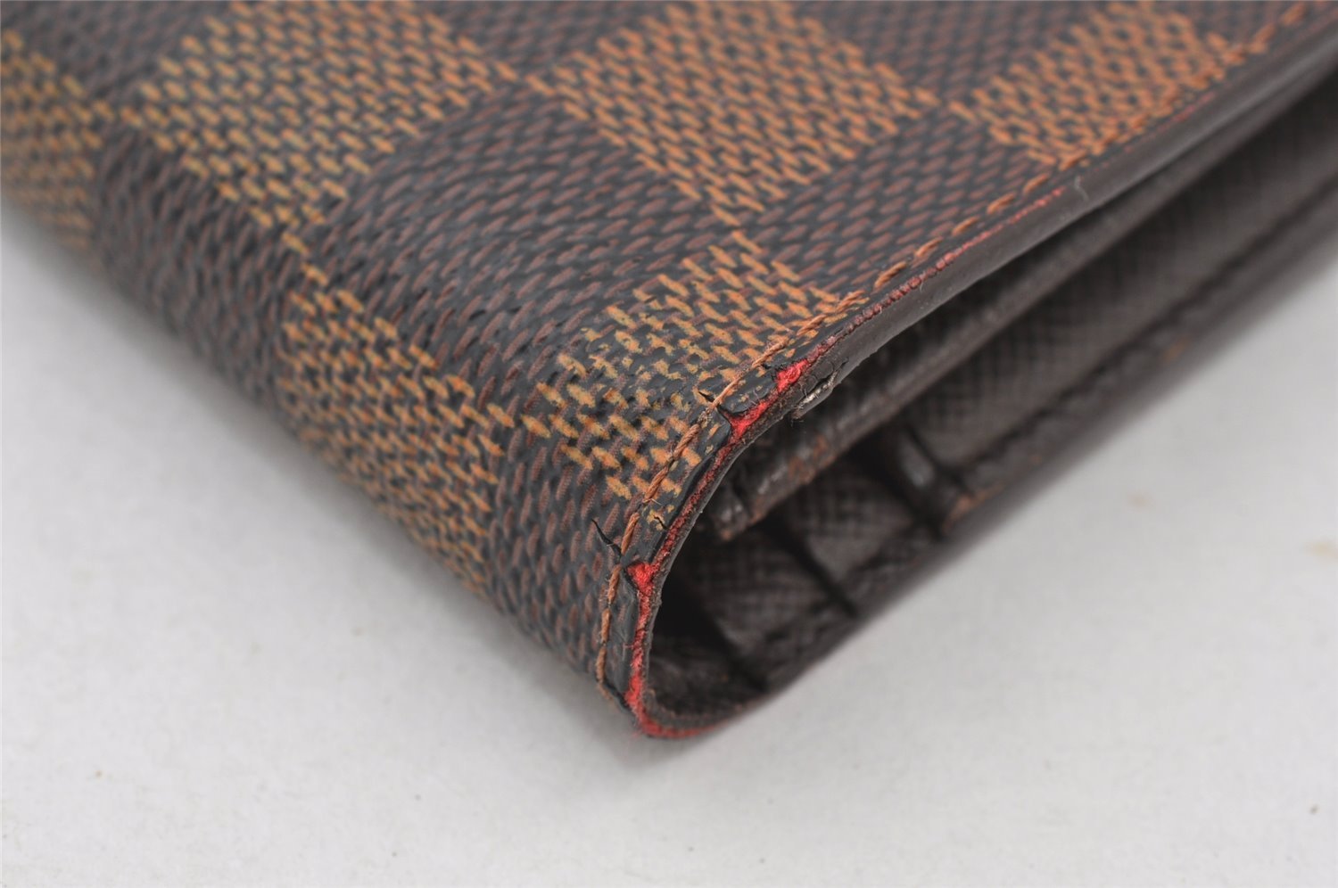 Authentic Louis Vuitton Damier Portefeuille Brazza Long Wallet N60017 LV 6249K