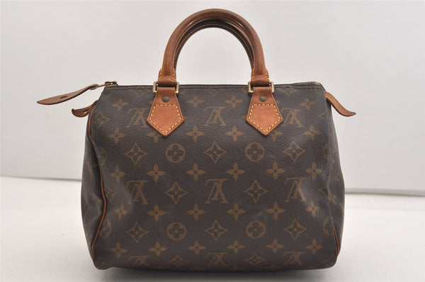 Authentic Louis Vuitton Monogram Speedy 25 Boston Hand Bag M41528 LV 6250J