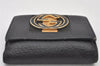 Auth GUCCI Sherry Line Interlocking G Bifold Wallet Leather 131865 Black 6250K