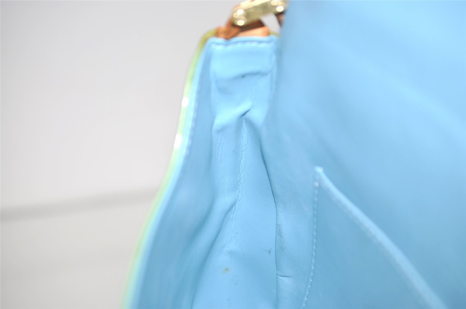 Auth Louis Vuitton Vernis Thompson Street Shoulder Bag Green M91009 Junk 6252I