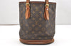 Authentic Louis Vuitton Monogram Bucket PM Shoulder Tote Bag M42238 Junk 6252K