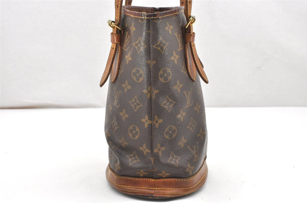 Authentic Louis Vuitton Monogram Bucket PM Shoulder Tote Bag M42238 Junk 6252K