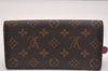 Auth Louis Vuitton Monogram Portefeuille Emilie Flower Wallet M64202 LV 6253J