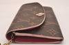 Auth Louis Vuitton Monogram Portefeuille Emilie Flower Wallet M64202 LV 6253J