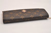 Auth Louis Vuitton Monogram Portefeuille Emilie Flower Wallet M64202 LV 6253J