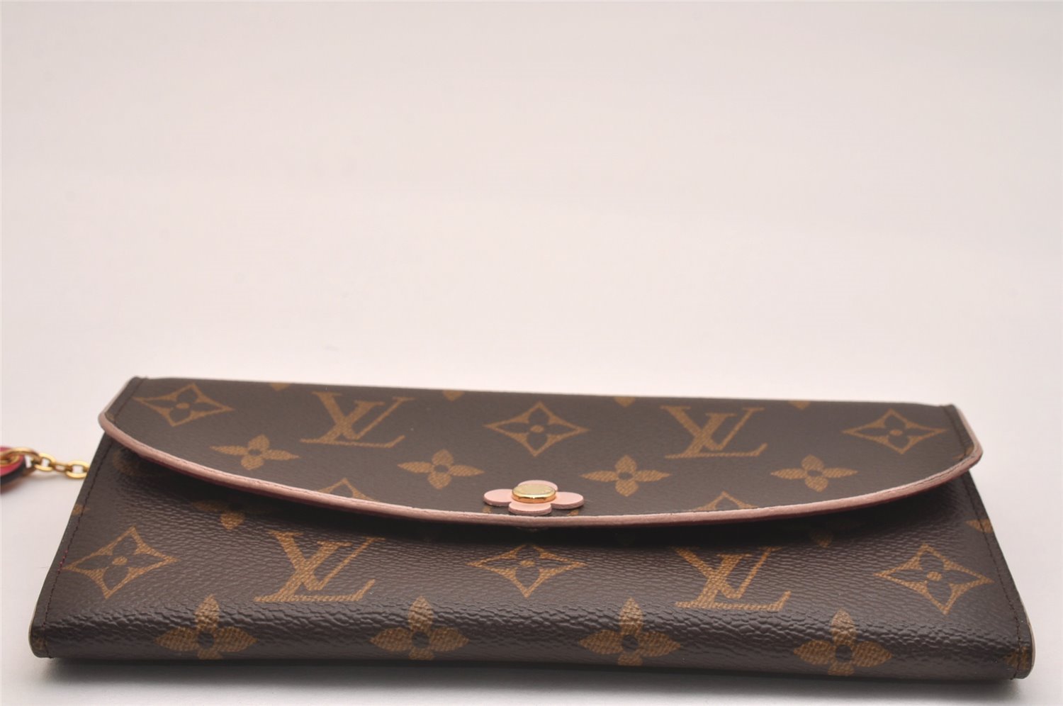 Auth Louis Vuitton Monogram Portefeuille Emilie Flower Wallet M64202 LV 6253J