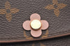 Auth Louis Vuitton Monogram Portefeuille Emilie Flower Wallet M64202 LV 6253J