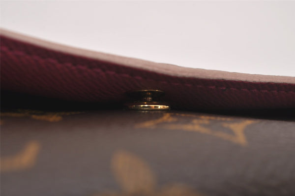 Auth Louis Vuitton Monogram Portefeuille Emilie Flower Wallet M64202 LV 6253J