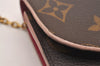 Auth Louis Vuitton Monogram Portefeuille Emilie Flower Wallet M64202 LV 6253J