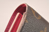 Auth Louis Vuitton Monogram Portefeuille Emilie Flower Wallet M64202 LV 6253J