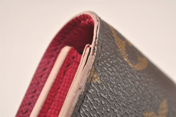 Auth Louis Vuitton Monogram Portefeuille Emilie Flower Wallet M64202 LV 6253J