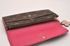 Auth Louis Vuitton Monogram Portefeuille Emilie Flower Wallet M64202 LV 6253J