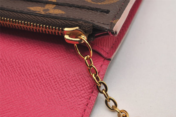 Auth Louis Vuitton Monogram Portefeuille Emilie Flower Wallet M64202 LV 6253J