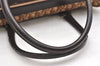 Authentic Christian Dior Trotter Boston Hand Bag Canvas Leather Brown CD 6253K