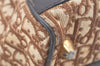 Authentic Christian Dior Trotter Boston Hand Bag Canvas Leather Brown CD 6253K