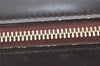 Authentic Christian Dior Trotter Boston Hand Bag Canvas Leather Brown CD 6253K