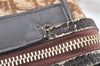Authentic Christian Dior Trotter Boston Hand Bag Canvas Leather Brown CD 6253K