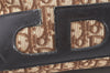 Authentic Christian Dior Trotter Boston Hand Bag Canvas Leather Brown CD 6253K