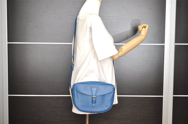 Authentic Louis Vuitton Epi Jeune Fille Shoulder Cross Bag Blue M52155 LV 6255I