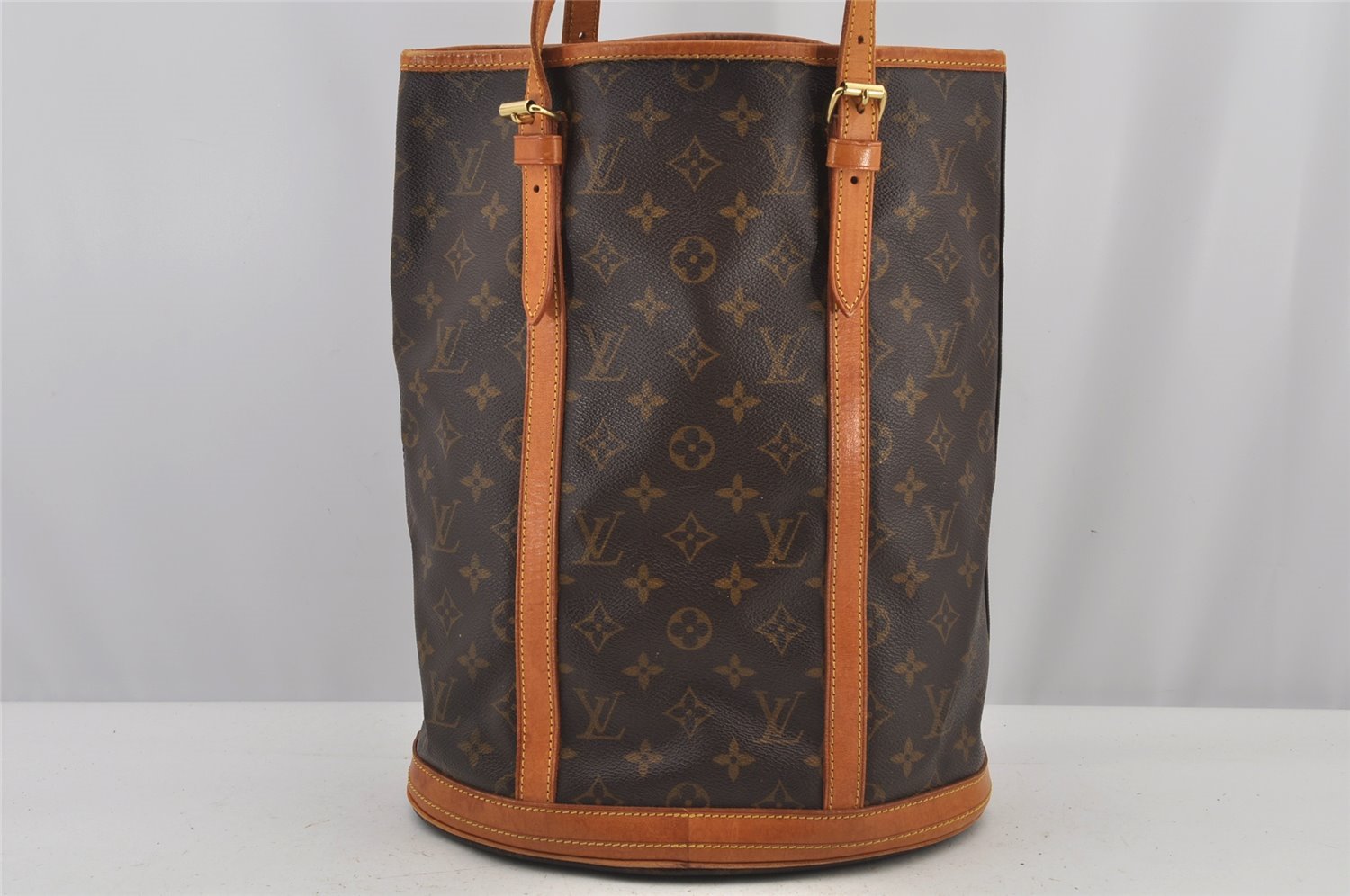 Authentic Louis Vuitton Monogram Bucket GM Shoulder Tote Bag M42236 Junk 6256J