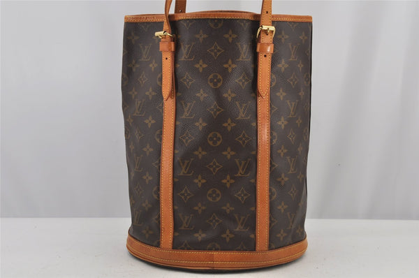 Authentic Louis Vuitton Monogram Bucket GM Shoulder Tote Bag M42236 Junk 6256J