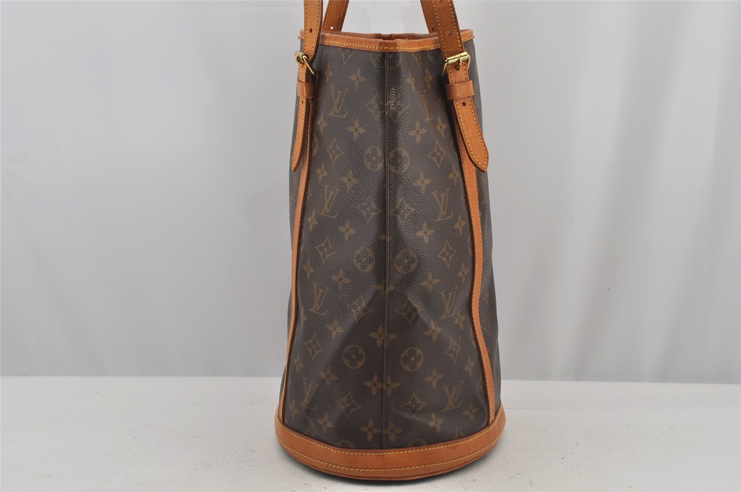 Authentic Louis Vuitton Monogram Bucket GM Shoulder Tote Bag M42236 Junk 6256J