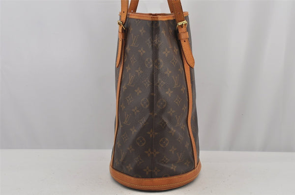 Authentic Louis Vuitton Monogram Bucket GM Shoulder Tote Bag M42236 Junk 6256J