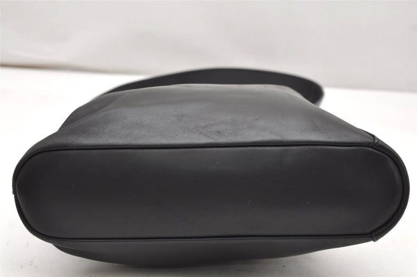 Authentic GUCCI Vintage Shoulder Cross Body Bag Purse Leather 91761 Black 6256K