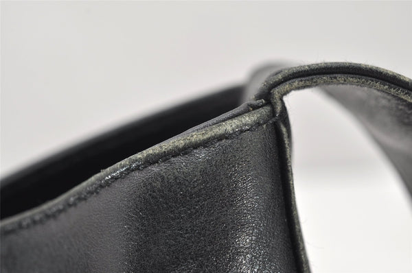 Authentic GUCCI Vintage Shoulder Cross Body Bag Purse Leather 91761 Black 6256K