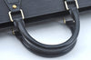 Authentic Louis Vuitton Epi Sac Triangle Hand Bag Black M52092 LV 6257I
