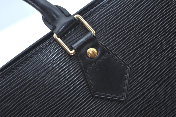Authentic Louis Vuitton Epi Sac Triangle Hand Bag Black M52092 LV 6257I