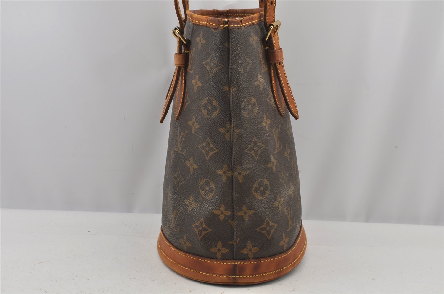 Authentic Louis Vuitton Monogram Bucket PM Shoulder Tote Bag M42238 LV 6257J