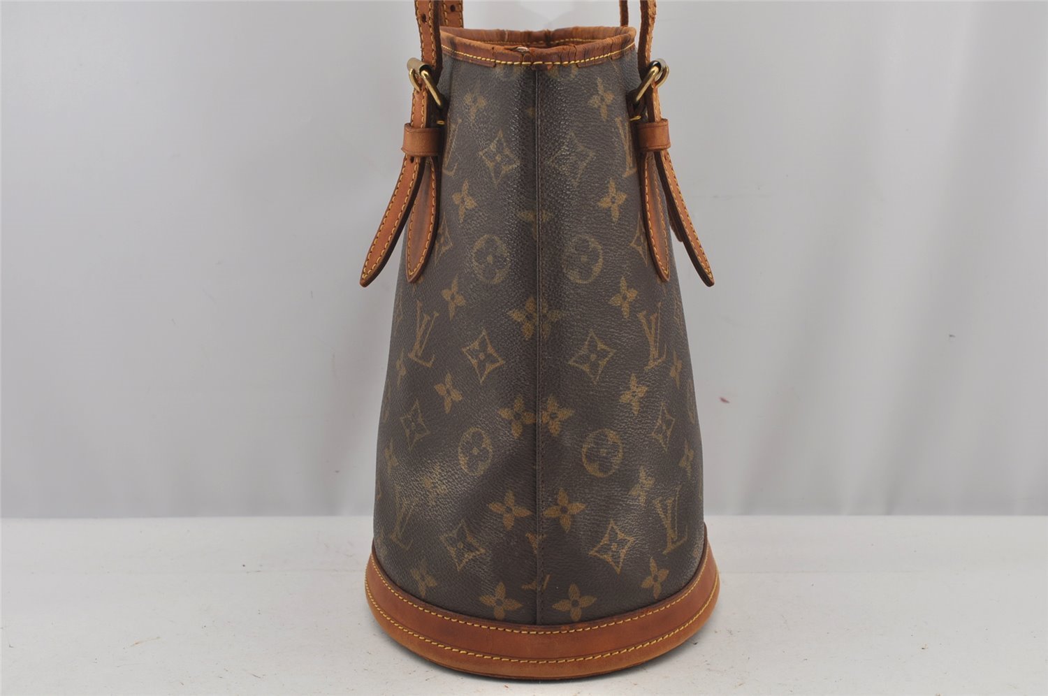 Authentic Louis Vuitton Monogram Bucket PM Shoulder Tote Bag M42238 LV 6257J