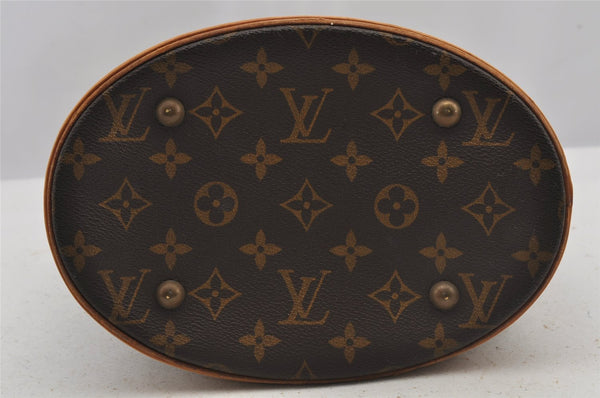 Authentic Louis Vuitton Monogram Bucket PM Shoulder Tote Bag M42238 LV 6257J