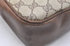 Authentic GUCCI Web Sherry Line Shoulder Cross Bag GG PVC Leather Brown 6258K