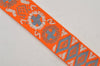 Authentic HERMES Twilly Scarf "KELLY EN PERLES" Silk Orange 6259J