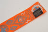 Authentic HERMES Twilly Scarf "KELLY EN PERLES" Silk Orange 6259J