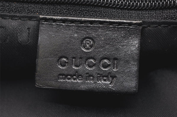 Authentic GUCCI Shoulder Hand Bag Purse Suede Leather 0013770 Black 6259K