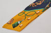 Authentic HERMES Twilly Scarf "LES CLES" Silk Yellow 6260J