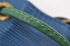 Authentic Louis Vuitton Epi Noe Bi-color Blue x Green Drawstring Bag LV 6261I