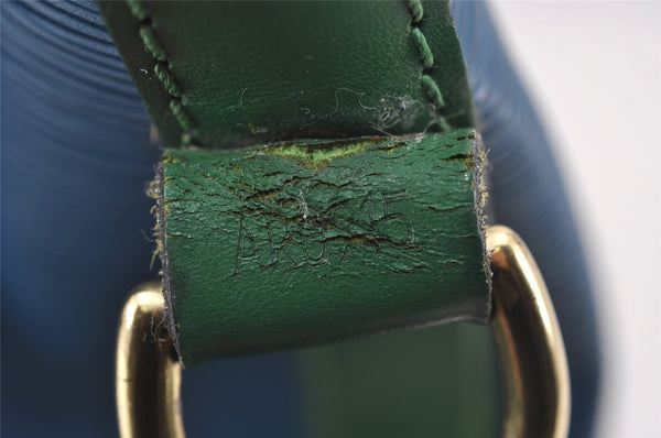 Authentic Louis Vuitton Epi Noe Bi-color Blue x Green Drawstring Bag LV 6261I