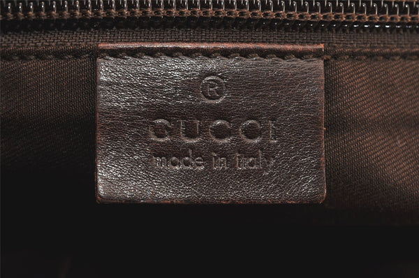 Authentic GUCCI Shoulder Cross Body Bag GG Canvas Leather 145856 Brown 6263K