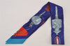 Authentic HERMES Twilly Scarf "MERVEILLEUSES LANTERNES" Silk Blue 6264J