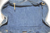 Authentic PRADA Vintage Canapa M Denim 2Way Shoulder Hand Bag Blue 6265I