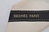 Authentic HERMES Twilly Scarf "BOLDUC RIBBON" Silk White 6265J