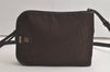 Authentic Christian Dior Trotter Shoulder Cross Bag Canvas Leather Brown 6265K