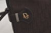 Authentic Christian Dior Trotter Shoulder Cross Bag Canvas Leather Brown 6265K