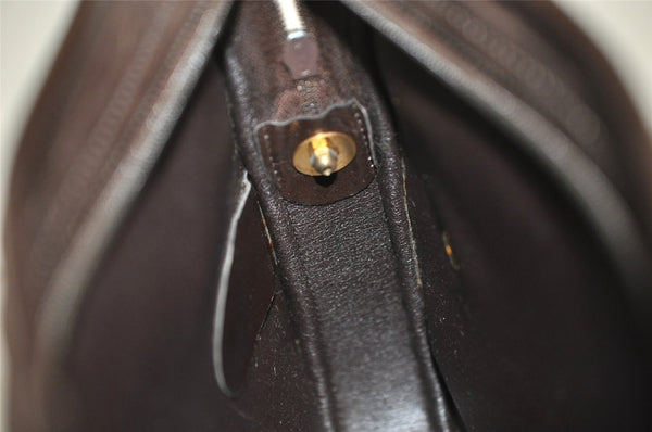 Authentic Christian Dior Trotter Shoulder Cross Bag Canvas Leather Brown 6265K