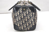 Authentic Christian Dior Trotter Hand Boston Bag Purse Canvas Blue CD 6266K