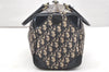 Authentic Christian Dior Trotter Hand Boston Bag Purse Canvas Blue CD 6266K